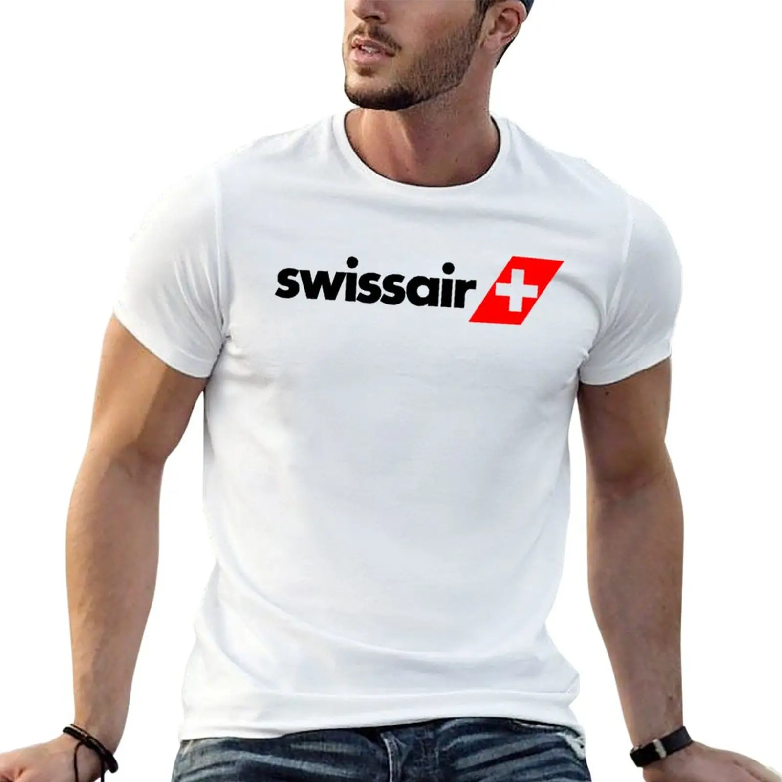 

BEST SELLER - swissair-logo Merchandise T-Shirt man t shirts for men casual funny t shirts dark humor T-Shirt