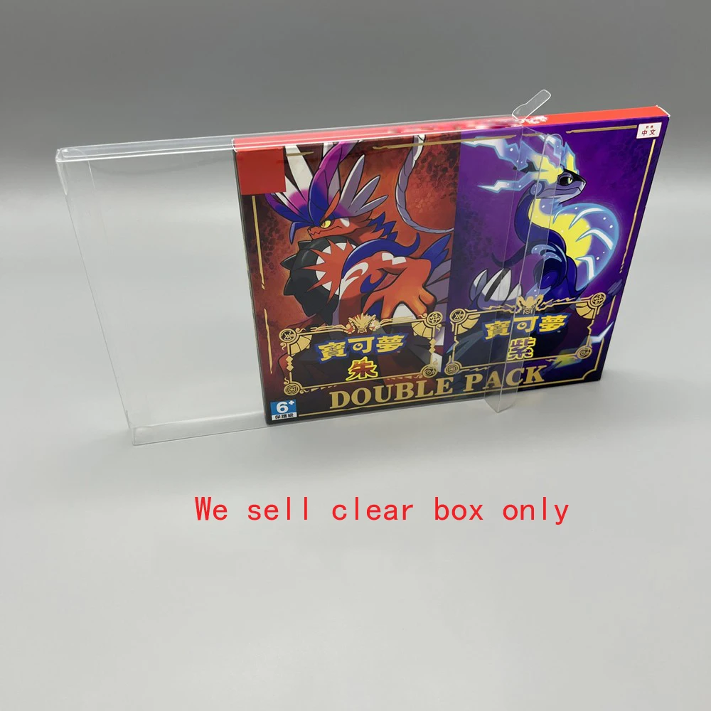 Transparent PET cover   box for SWITCH NS Poke mon Japan  HK version  Bundled edition game  colorful  box  storage display  box