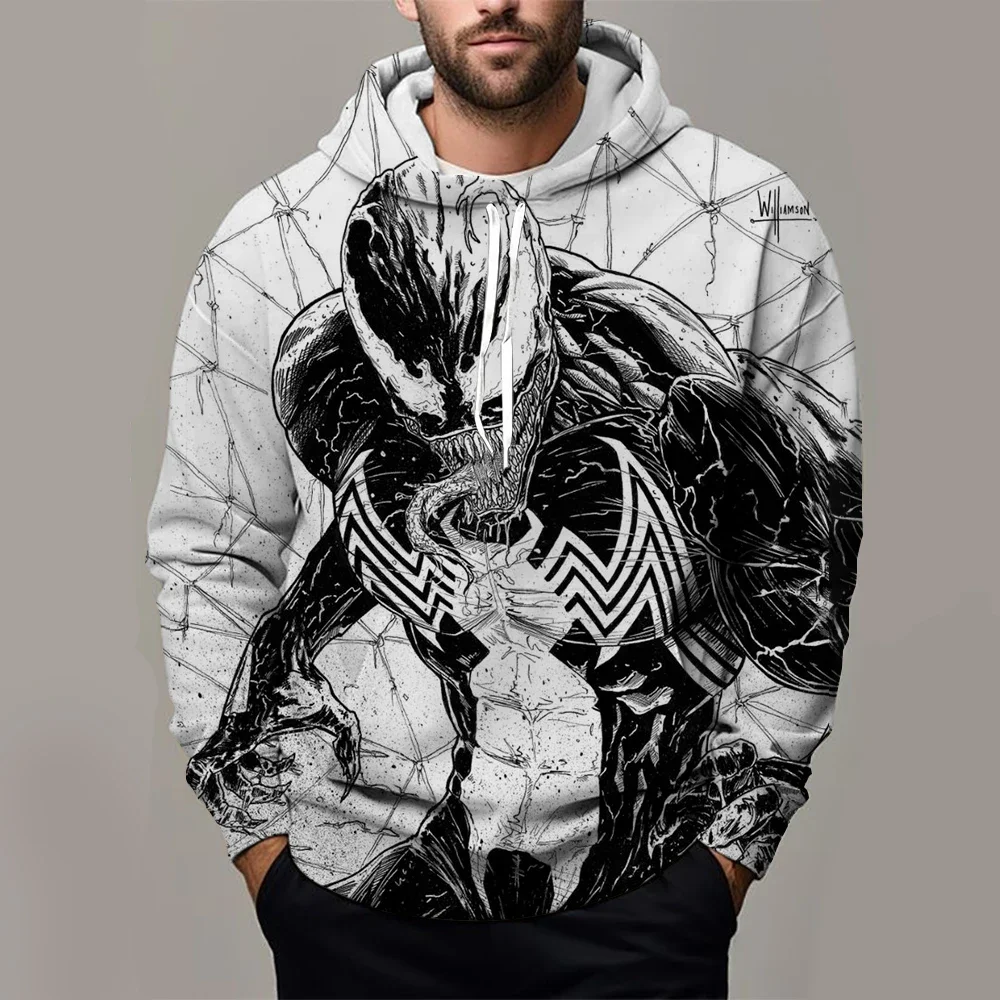 

Autumn Winter Disney Venom Fashion Trendy 3D Printing Pattern Hoodie Long Sleeve Adults Children Fashion Top Hoodie Clothes