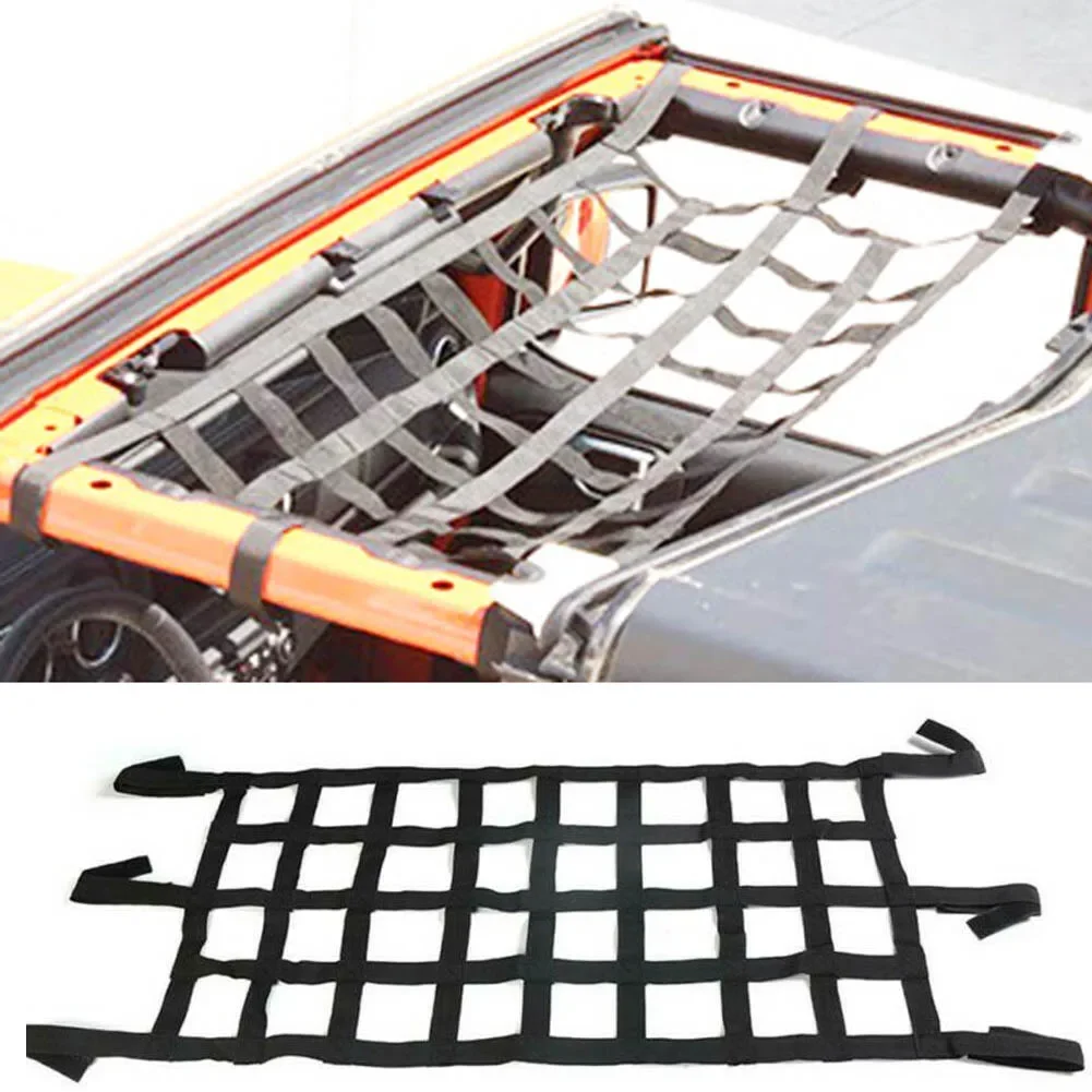 

Duarable Replacement Cargo Net Roof Interior Restraint For Jeep Wrangler JK JL TJ All years