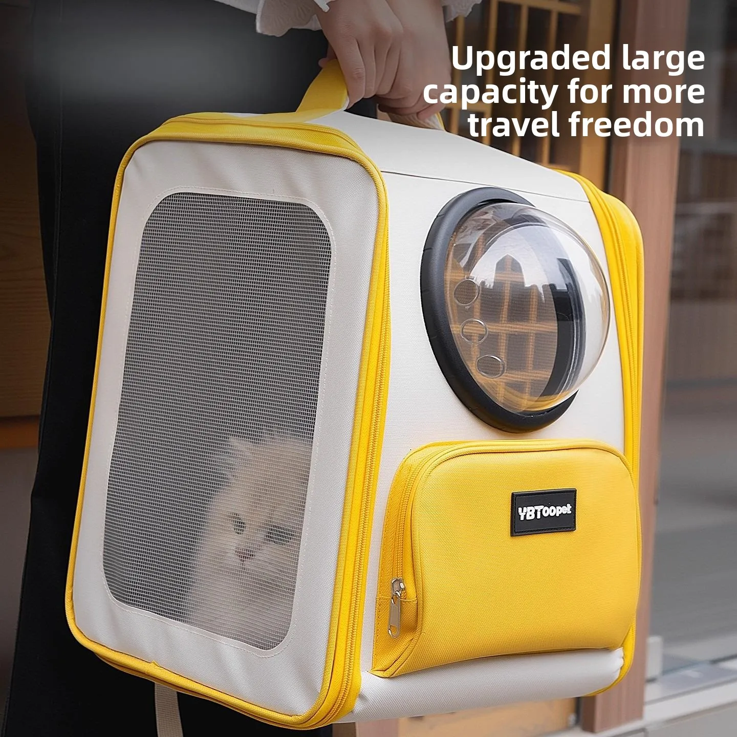 

Large Capacity Breathable Backpack Portable Spacecraft Double Shoulder Dog Bookbag Pet Travel Gear Outdoors Supplies