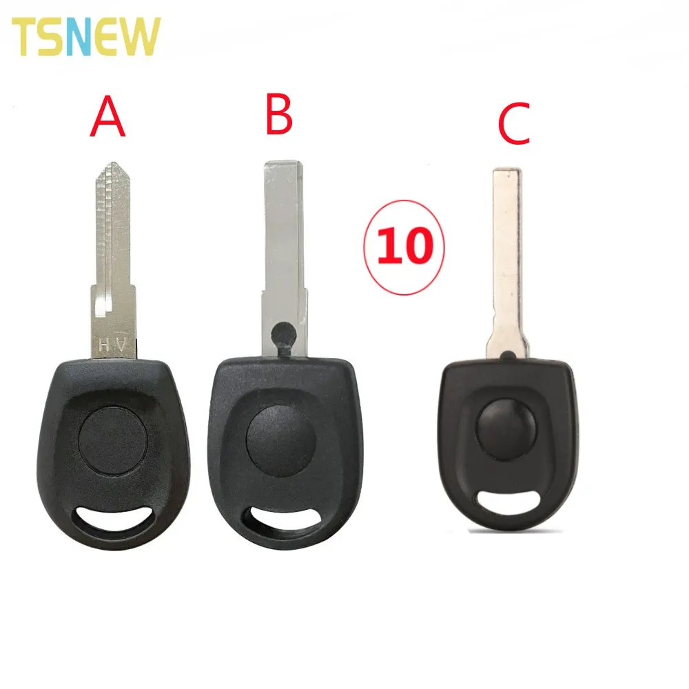 10pcs for Volkswagen VW B5 Passat Key Blank Transponder Key Shell with HU66 HU162T HU49 Blade