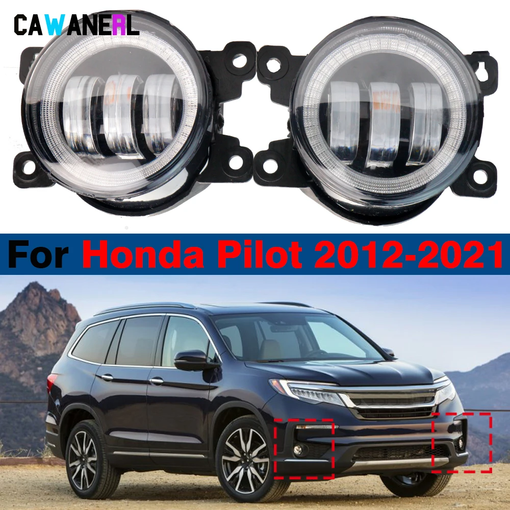 

2 Pieces 30W LED Fog Light Angel Eye DRL For Honda Pilot 2012-2021 Car Left + Right Fog Daytime Running Lamp 6000LM