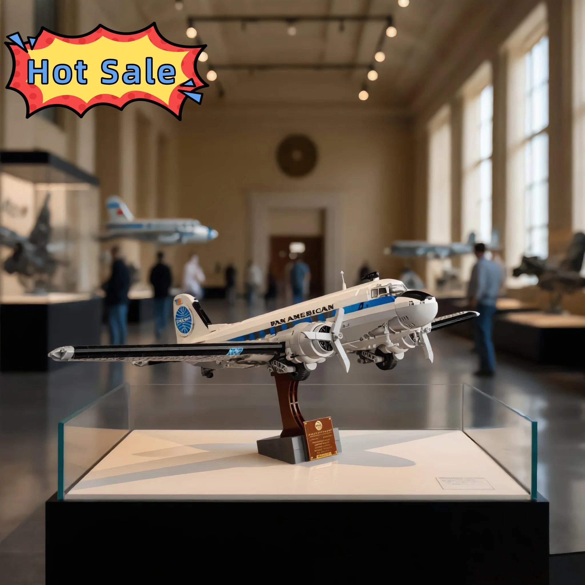 

2026New Douglas DC-3 aircraft Building Block kit, creative educational model decoration, adult Christmas toy gift