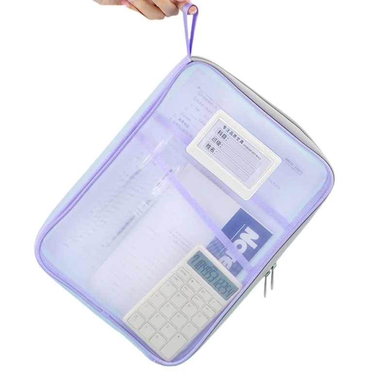 حقيبة ملفات أكاديمية بسحاب، حقيبة تخزين المستندات، حقيبة تنظيم الواجبات المنزلية