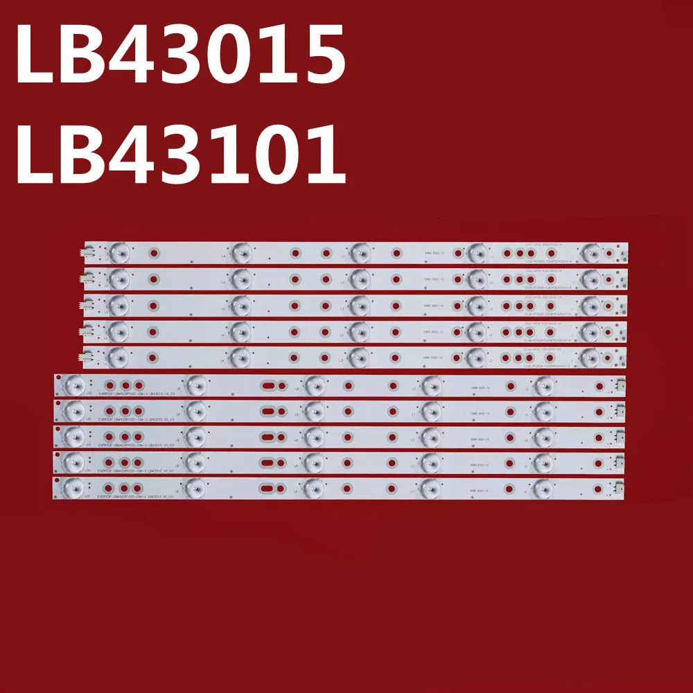 10LED 3VLED 스트립 LB43101 V0_01 GJ-2K15-430-D510-17.8MM-V4 GJ-2K16-430-D510-V4 43PFS4112 43PFS4132 43PUF6061/T3 43PUF6701/T3