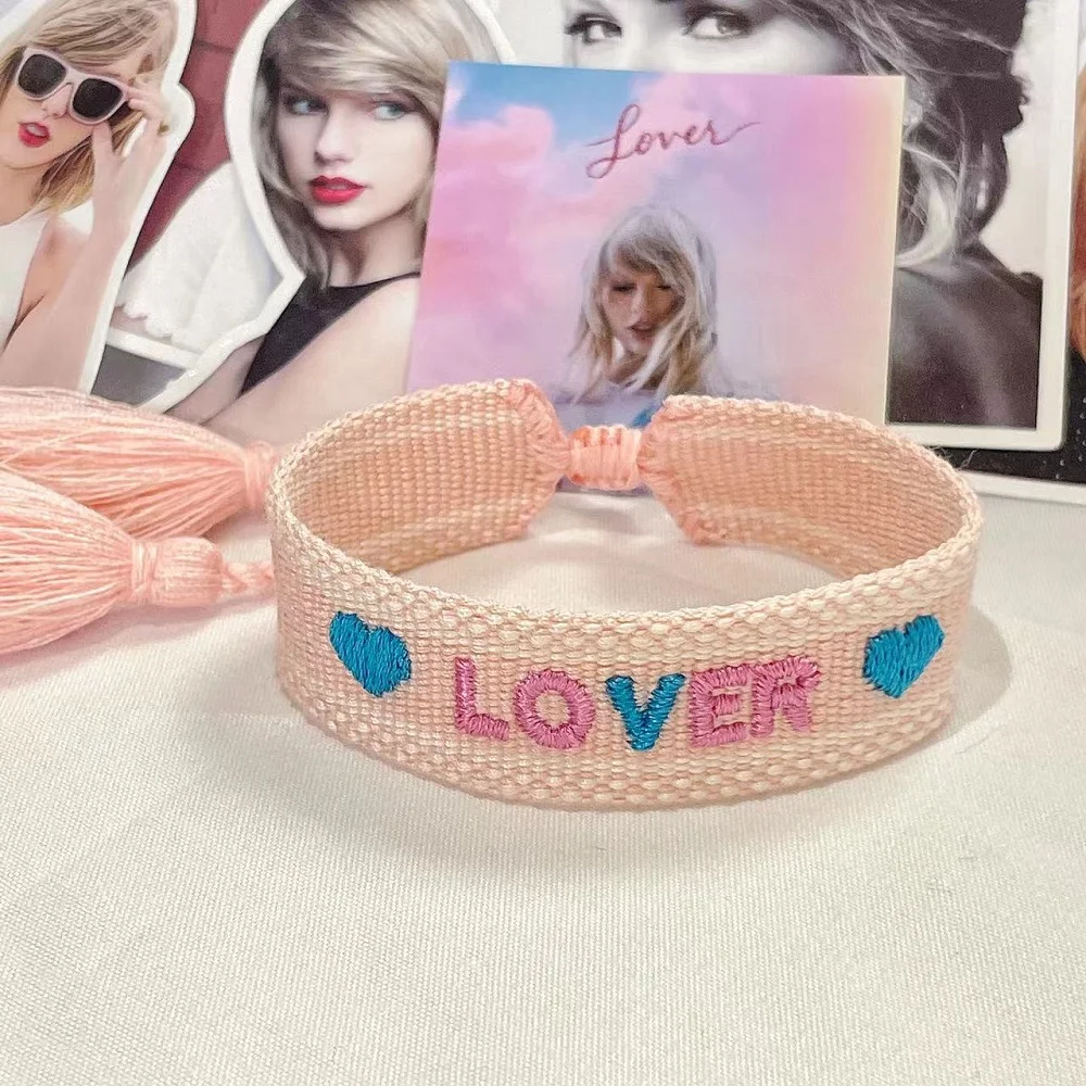 THE ERAS TOUR Woven Bracelets SWIFTIE Stackable Wrap Fabric Bracelets