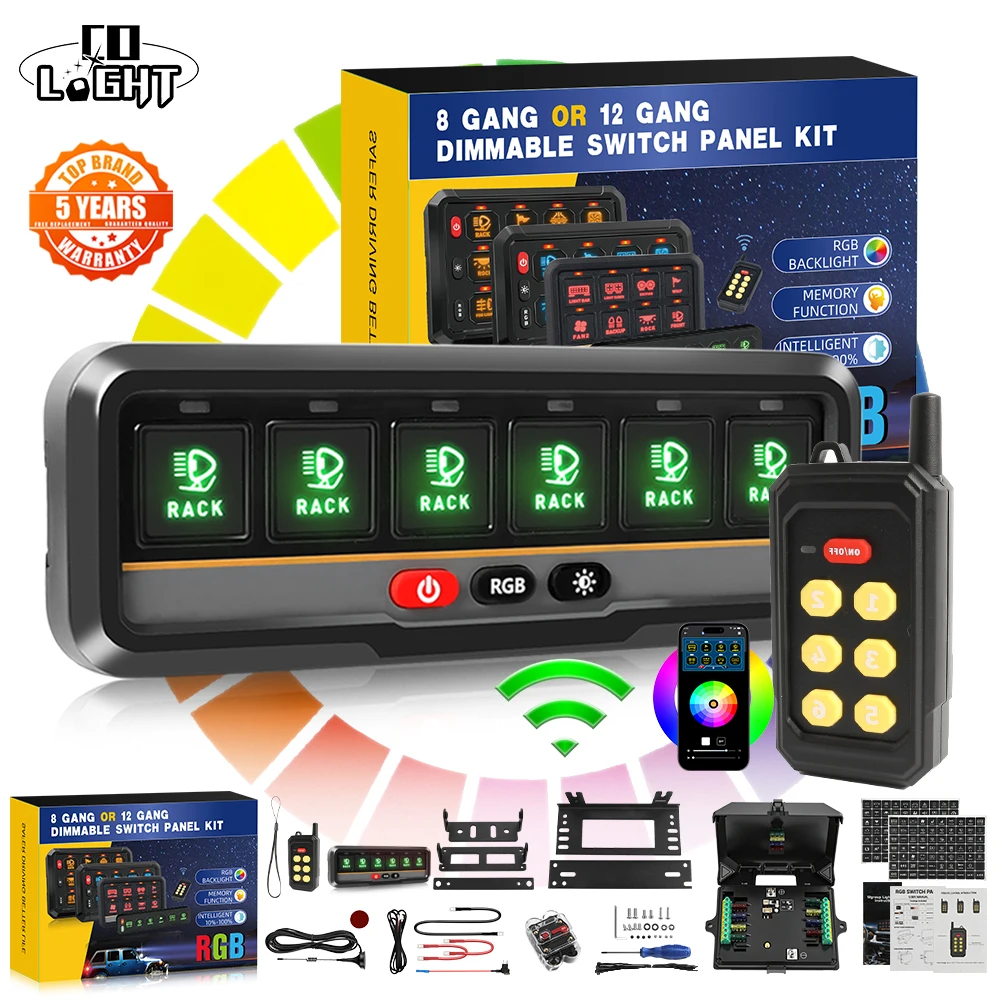 

CO LIGHT 8-классная панель переключателей RGB-панели управления караваном APP Control LED Беспроводная с дистанционным управлением 230PT Электронная релейная система
