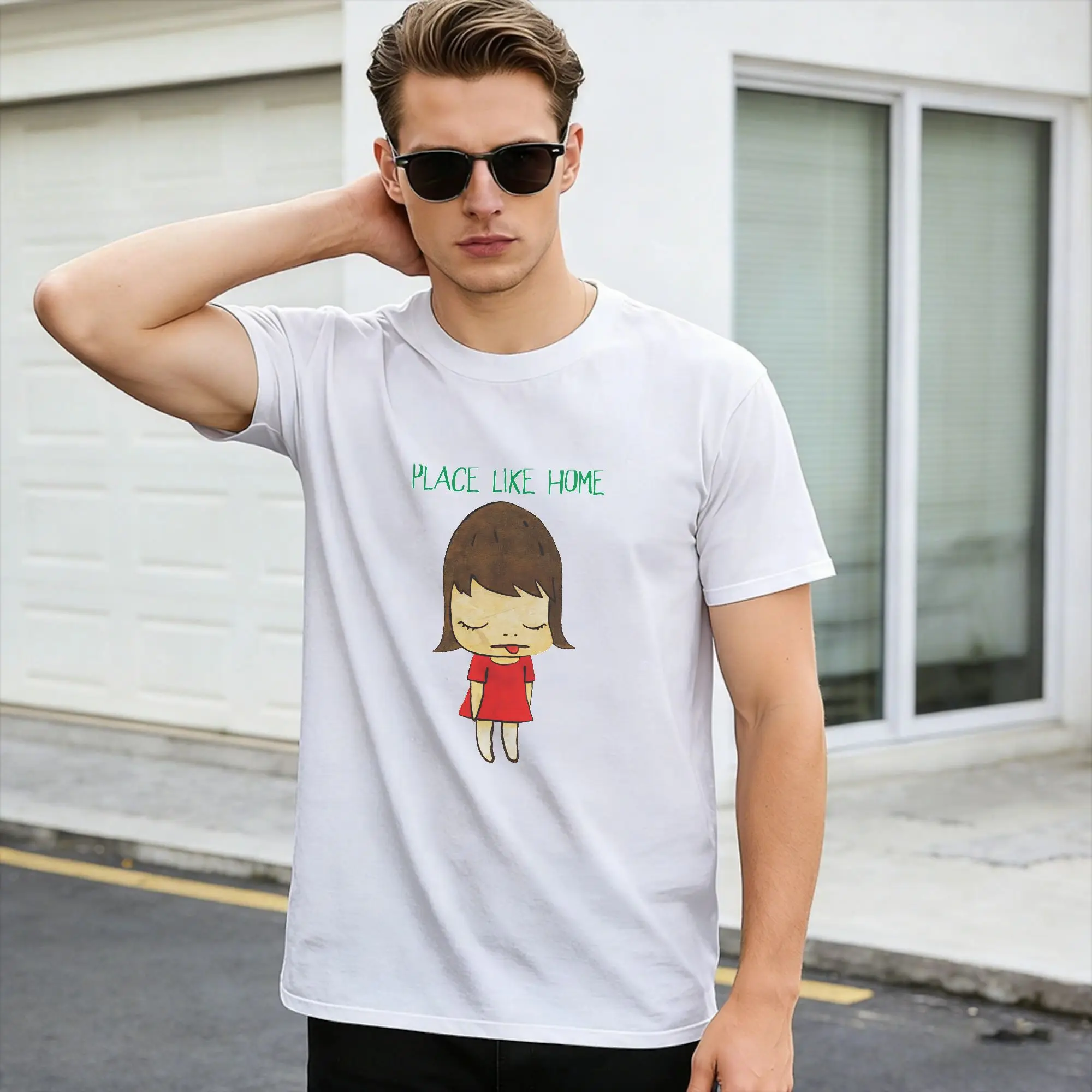 Mens T Shirt Y-Yoshitomo Nara T Shirts Hip Hop  Summer Tee Shirt Vintage Pure Cotton Tops Gift Idea,