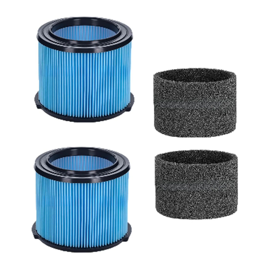4pcs Filters With Filter Cotton For Ridgid VF3500 Vacuum Cleaner For Washable Reusable High Dust Collection Non-Woven Filters