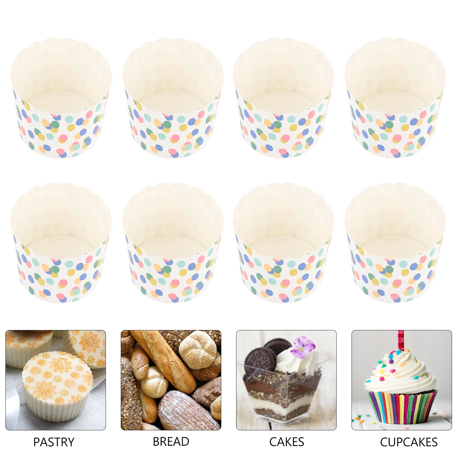 

48Pcs Disposable Cupcake Baking Cups Muffin Liners for Daily Needs and Sharing with Friends Cupcake Liners Baking Gadget