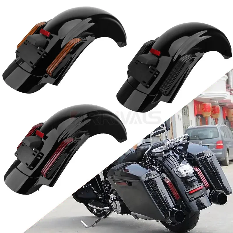 

Motorcycle LED CVO Style Rear Fender System Extension Fascia Set For Harley Touring Electra Glide 14-20 Road Street Glide FLHR