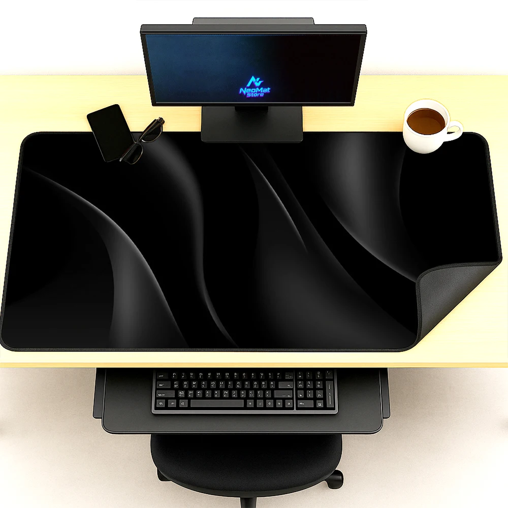 Sakura Mouse Pad Playmat 180x60 Black Contour Gaming Mousemat Nonslip Smooth Full Desk Mat Mousepad Liquid Office Accessories