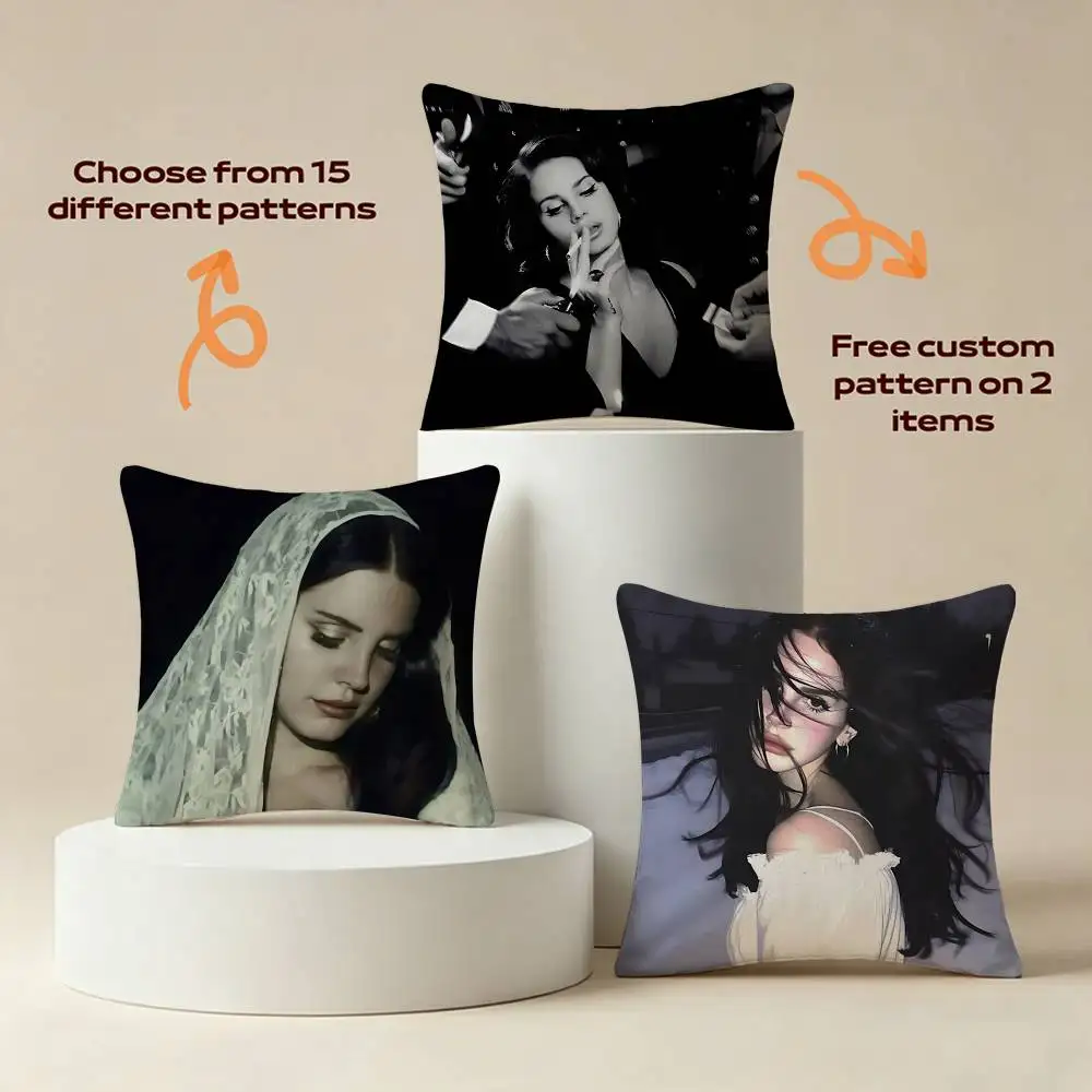 LDR-Lana D-Del-Rey Singer Square Sofa Pillow Cover Solid Color Living Room Home Decor Cushion Case