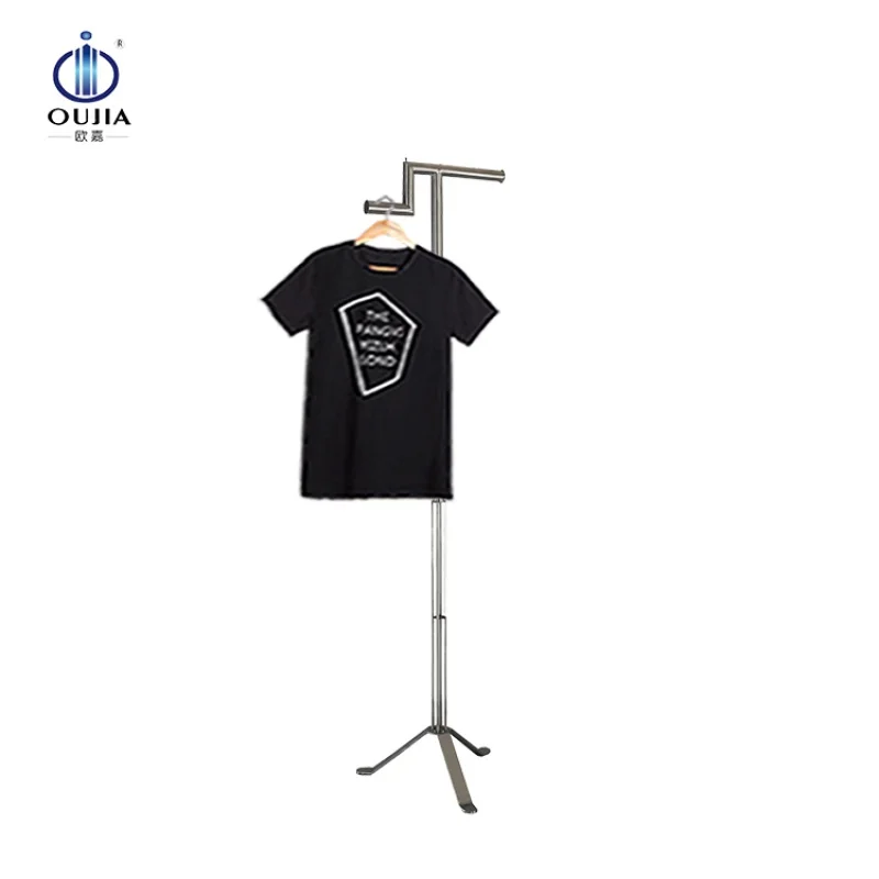 custom，Simple Design Gold Stainless Steel Eletropated Clothing Display Stand and Rack for Boutique Garment Store