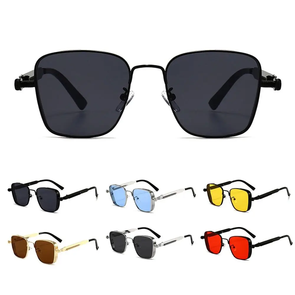 

Punk Metal Frame Sunglasses Anti-UV 400 Eye Protection Eyewear Street Photos Decoration Travel Accessories Retro Sunglasses