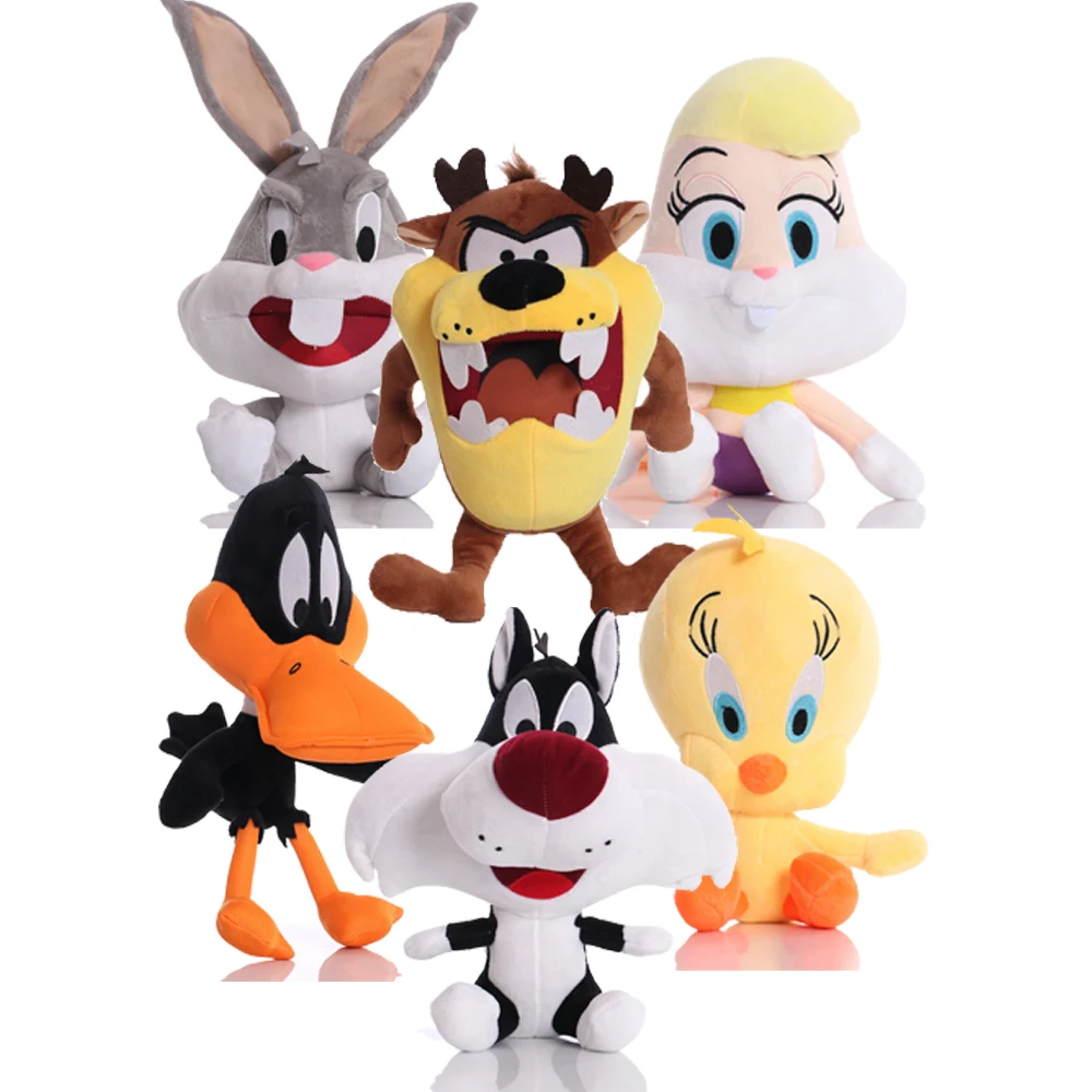 

20-30CM Cartoon Character Bunny Duffy Duck Tweety Cyclone Dog and Rabbit Plush Toy Figure Stuffed Doll Toys Children's Gift