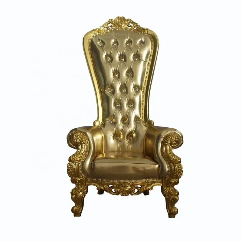 

'Luxury Wedding Gold White Royal Chairs Queen King Throne Sofa Chair For Wedding Hotel