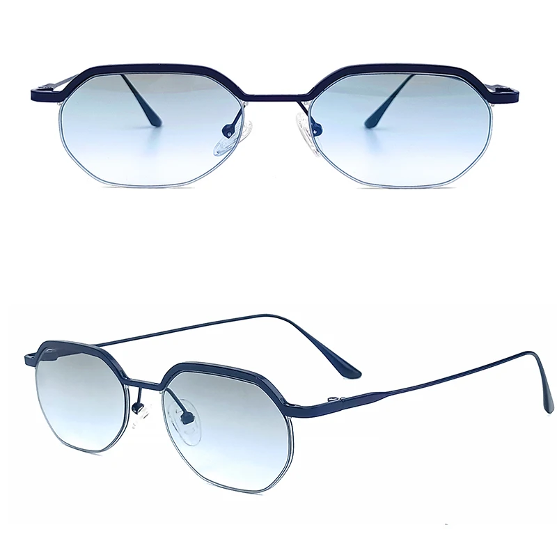 Caterside New Retro Small Frame Sunglasses Men's Polygonal Lenses Sun Glasses Women Business Travel Party Eyewear Summer Style