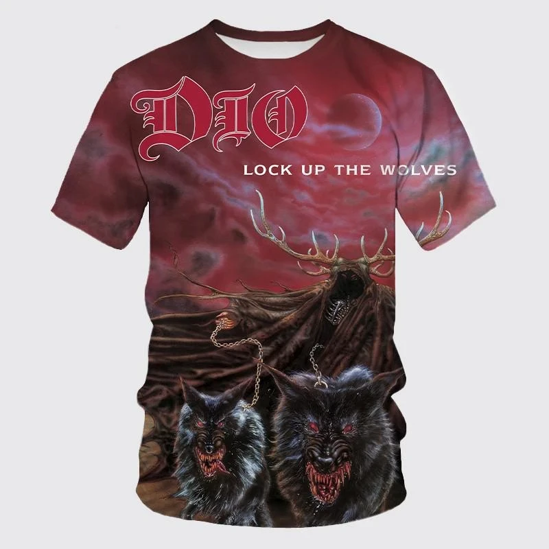 New Fashion Summer Metal Rock Band Dio 3D Printed Men\'s Casual Cool T-Shirt Music Friends Hip Hop Funny Unisex Short Sleeve Top