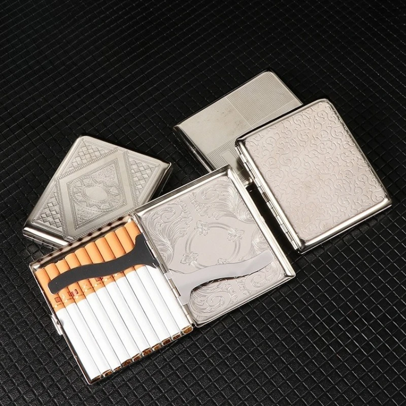 

Край, хит продаж, металлическая коробка для сигарет с гравировкой для мужчин, креативный флип-железный зажим, портативный ретро-шкатулка для сигарет, оптовая продажа