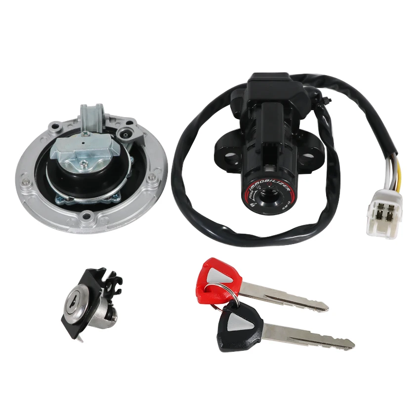 Motorcycle Ignition Key Switch Fuel Gas Cap Seat Lock Kit For Kawasaki ZX1000 Z1000SX 2011 2012 2013-2016 27005-0555 51049-0039