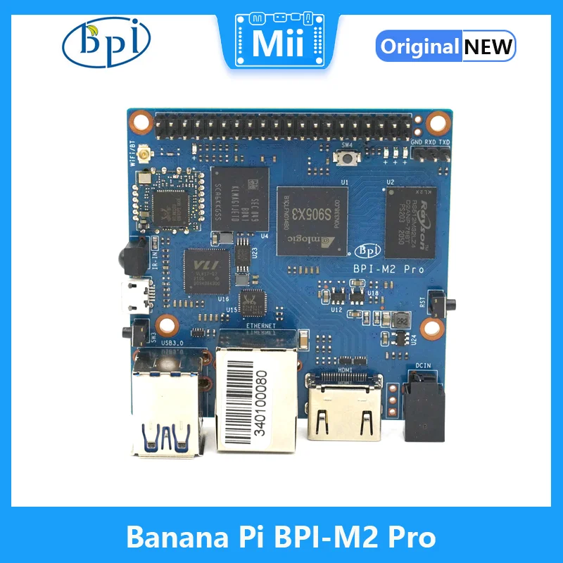 Banana Pi-ordenador con placa única, placa Amlogic S905X3 Quad-Core 2GB LPDDR4 RAM 16G eMMC compatible con Android Linux Ubuntu SBC