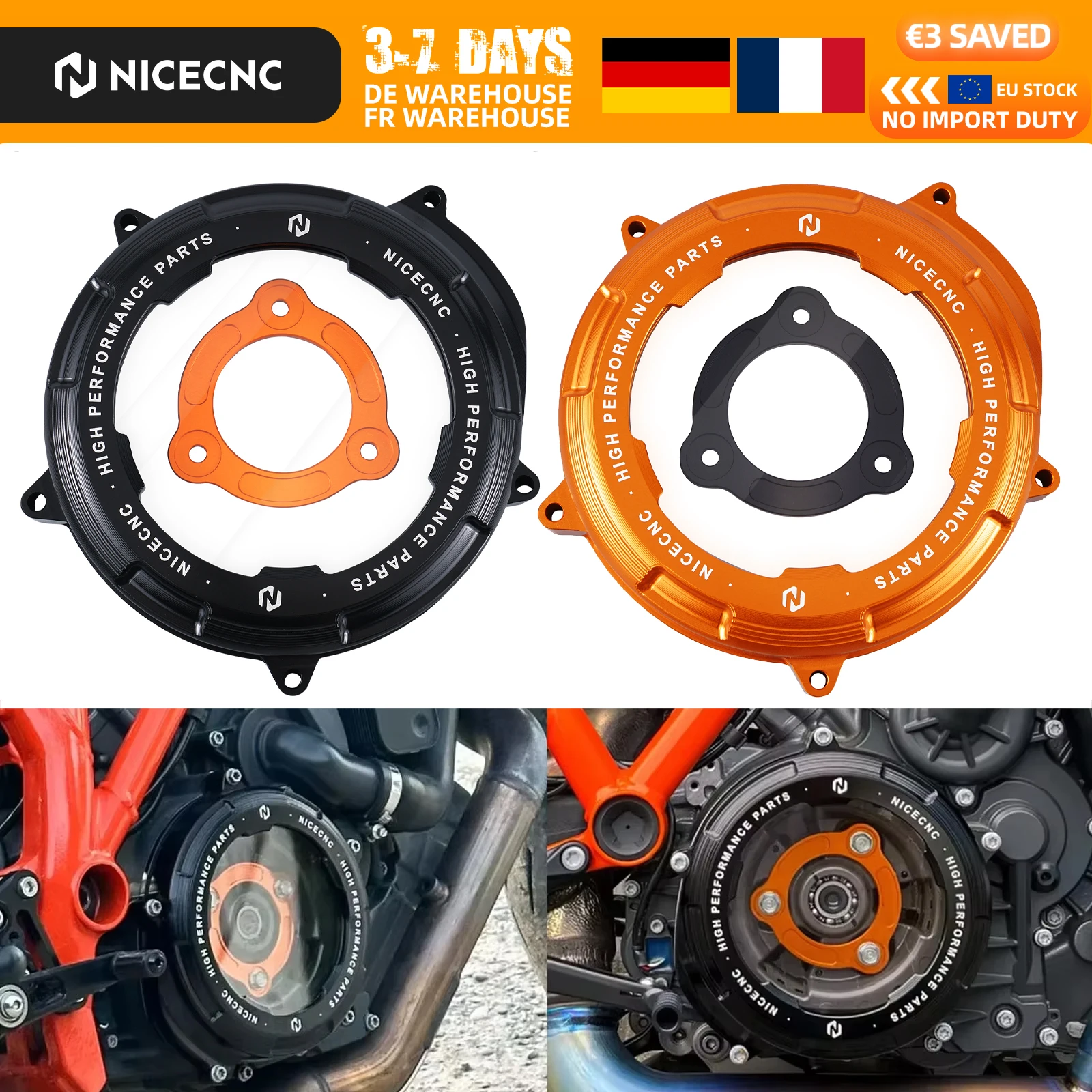 (EU-Lagerbestand) Für KTM 1290 Super Duke R/GT/EVO 2014-2024 1290 Super Adventure R/S/T 2017-2024 Motorkupplungsdeckel 1050 1090 1190 Adv