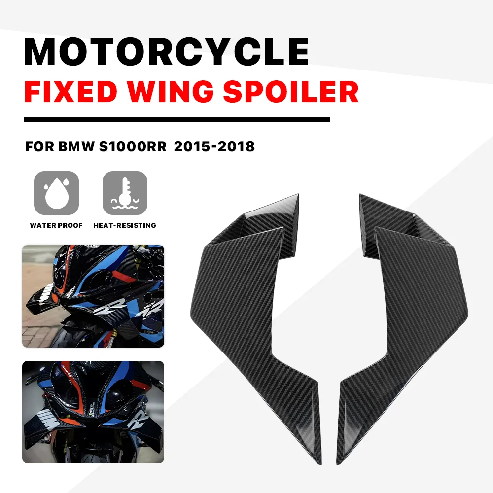 Für BMW S1000RR Flügel S1000 RR 2015 2016 2017 2018, Verkleidung, fester Flügel, Windschutzscheibenflügel, vorderer aerodynamischer Spoiler, Winglet