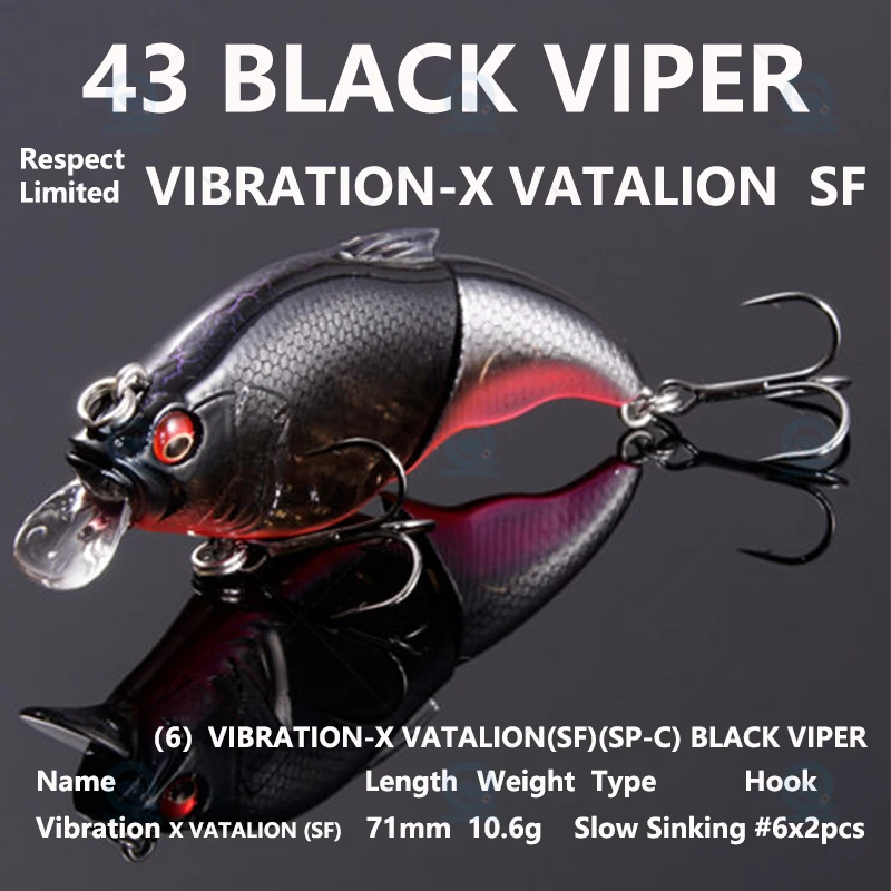 2022.9 NEW Limited COLOR RESPECT 43 BLACK VIPER JAPAN Megabass