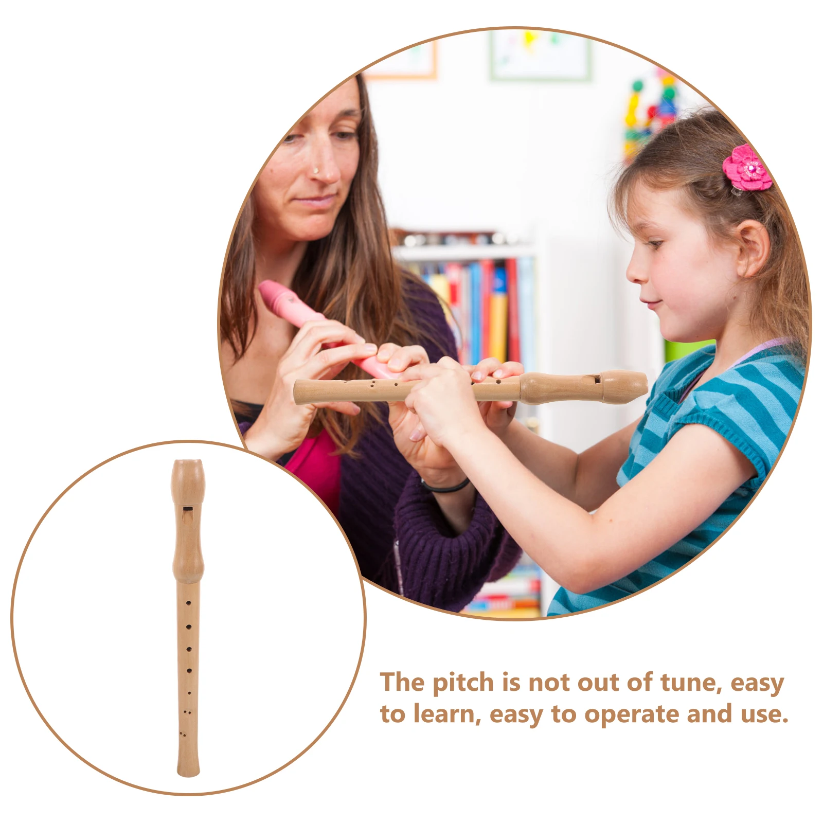 

8 Hole Treble Recorder High Pitch Clarinet for Kids Beginners Students Portable Musical Instrument Safe Smooth
