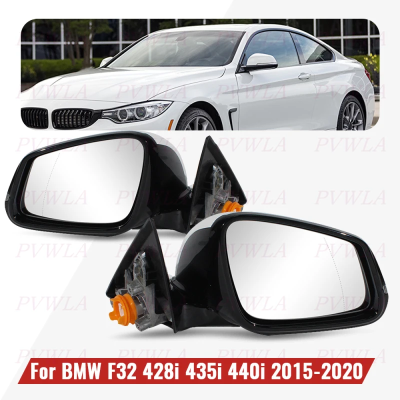 

5PIN White/Black Painted Memory Power Fold Rear Mirror Assembly For BMW F32 428i 435i 440i 2015 2016 2017-2020 Car Accessories