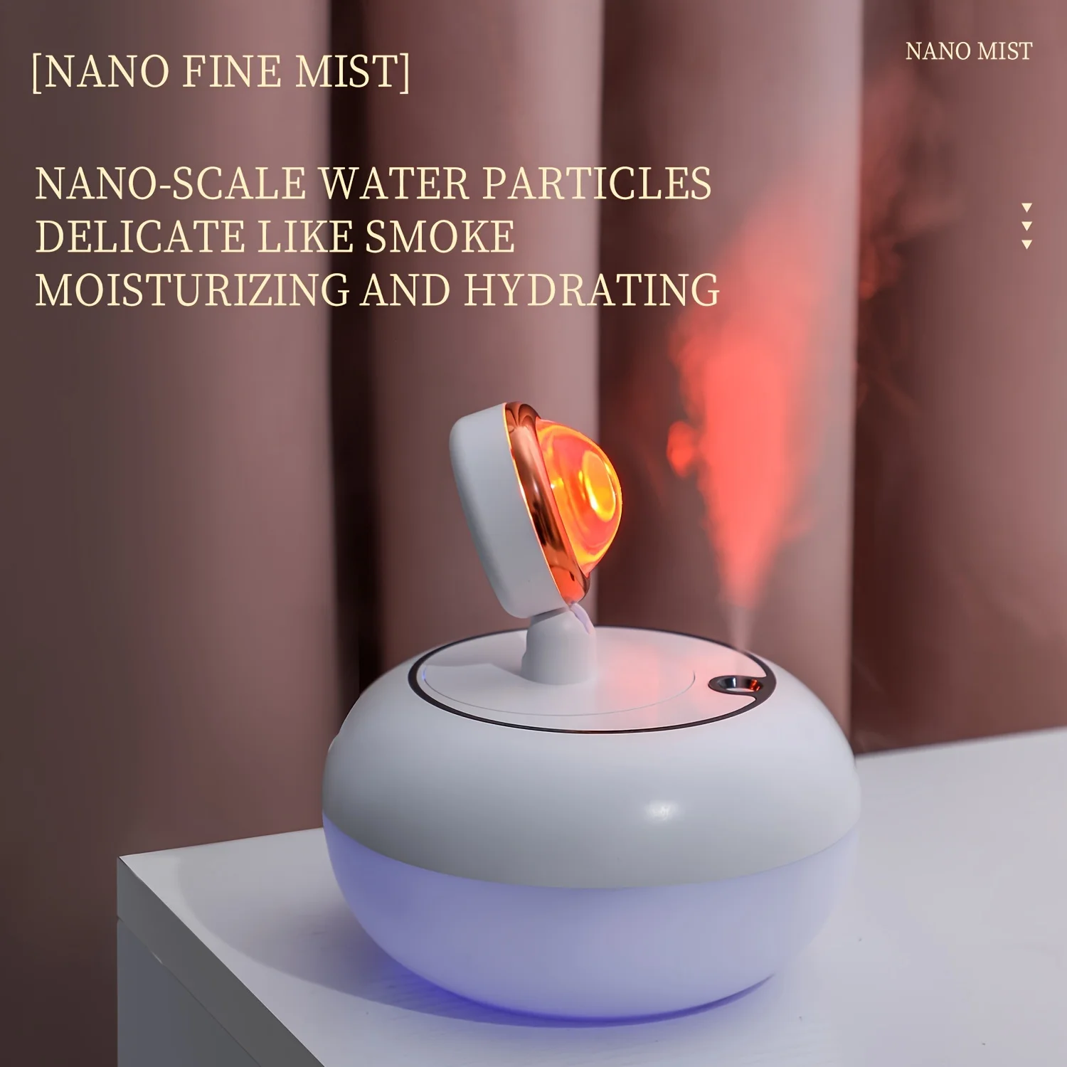 1pc, Sunset Lamp Humidifier,  Bedroom Water Replenisher Desktop Creative Atmosphere Night Light Humidifier