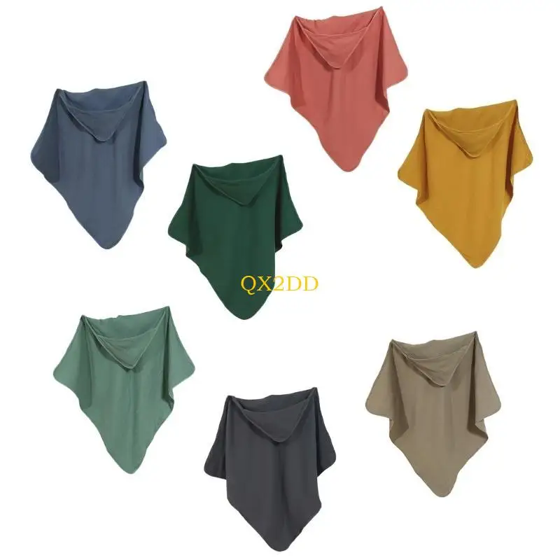 QX2D Gentle Touchs Baby Hooded Towel Four Layers Cotton Baby Towel for Boy & Girls