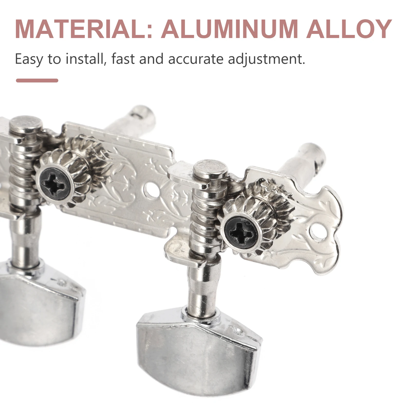 

1 set Stainless Steel Guitar Tuning Pegs Replacement Parts Professional Guitar Knobs Elegant Design Practical