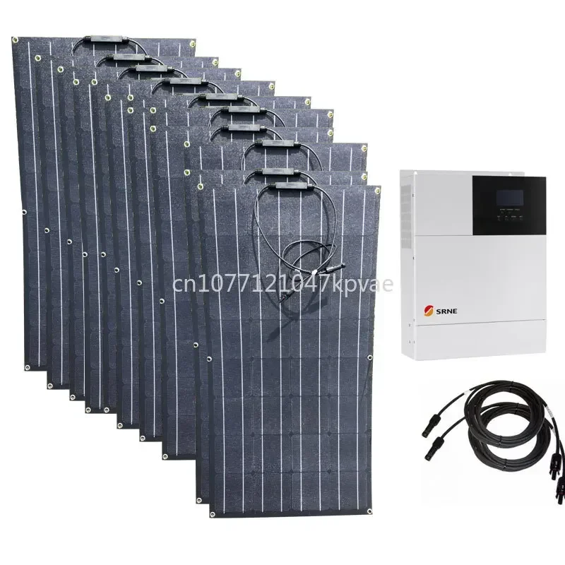 110V for Home Hybrid Inverter Controller Solar Battery Charger Car Campping Etfe Flexible Solar Panel Kit Complete 5000W 220V