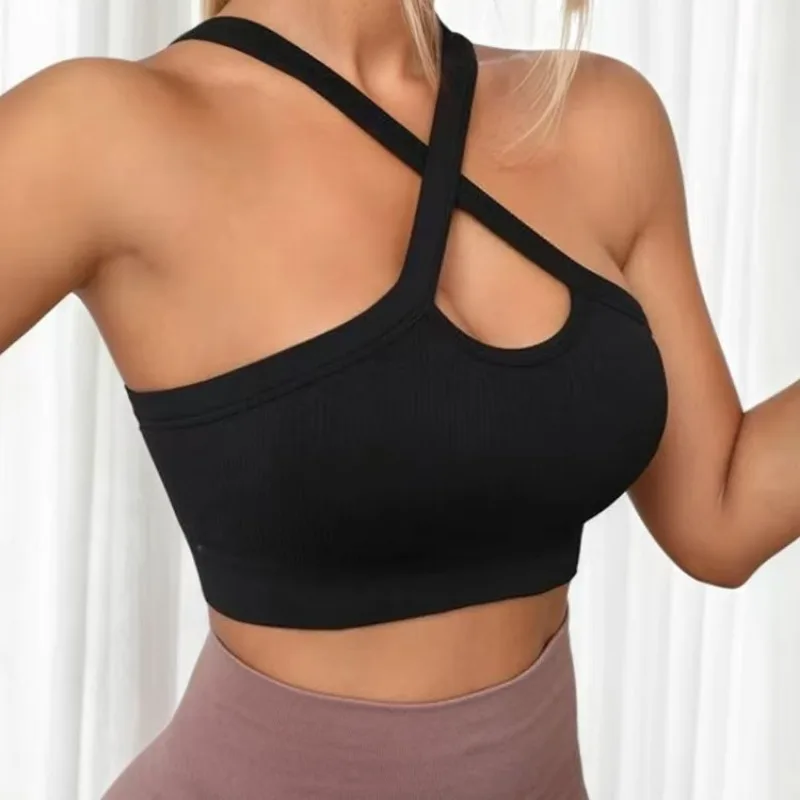 Reggiseno yoga per esercizi fitness con design incrociato frontale maturo sexy caldo di nuovi stili di alta qualità per le donne