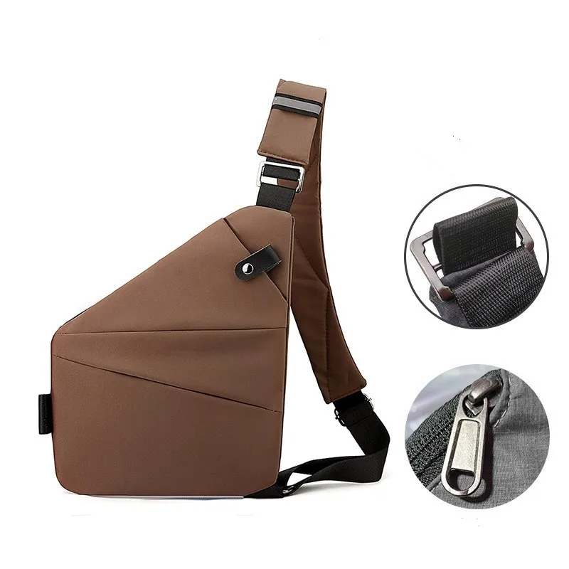 Männer ultra dünne Anti-Diebstahl kleine Brusttasche Mini Umhängetaschen männlich eine Schulter Schulter tasche für Travel Boy Sporttasche