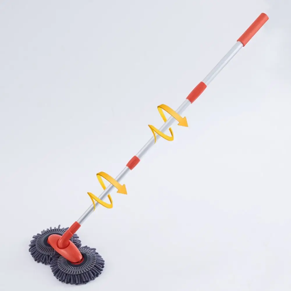 Vadrouille de lave-auto à double tête de brosse, manche long télescopique à trois sections, brosse de livres de voiture, rotation flexible à 360 °, super absorbante