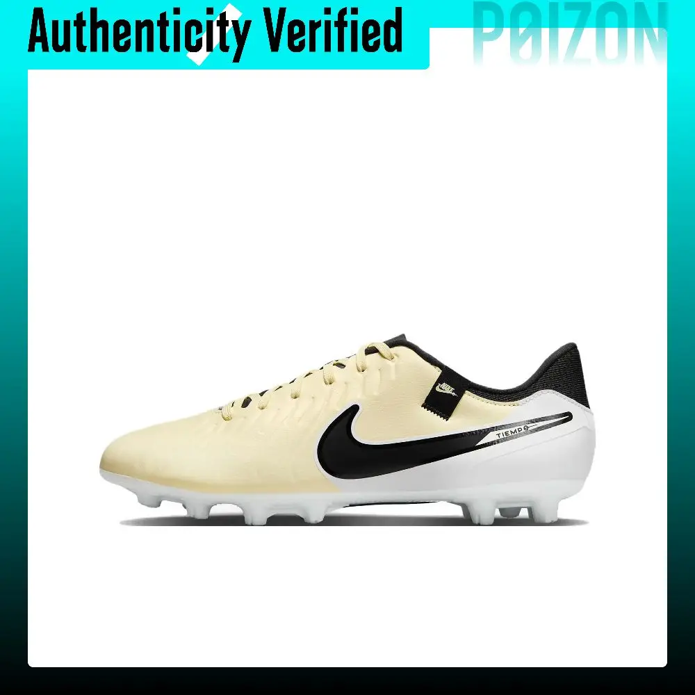 Nike Tiempo Legend 10 Zapatos de fútbol cómodos con punta redonda HG para terreno duro, unisex, amarillo, blanco, negro, DV4339-700