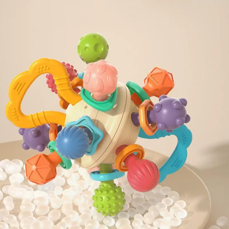 Jouets de dentition à mâcher de qualité alimentaire, jouets de dentition, boule d'apprentissage occupée, développement mentaires oriel, vacances, anniversaire