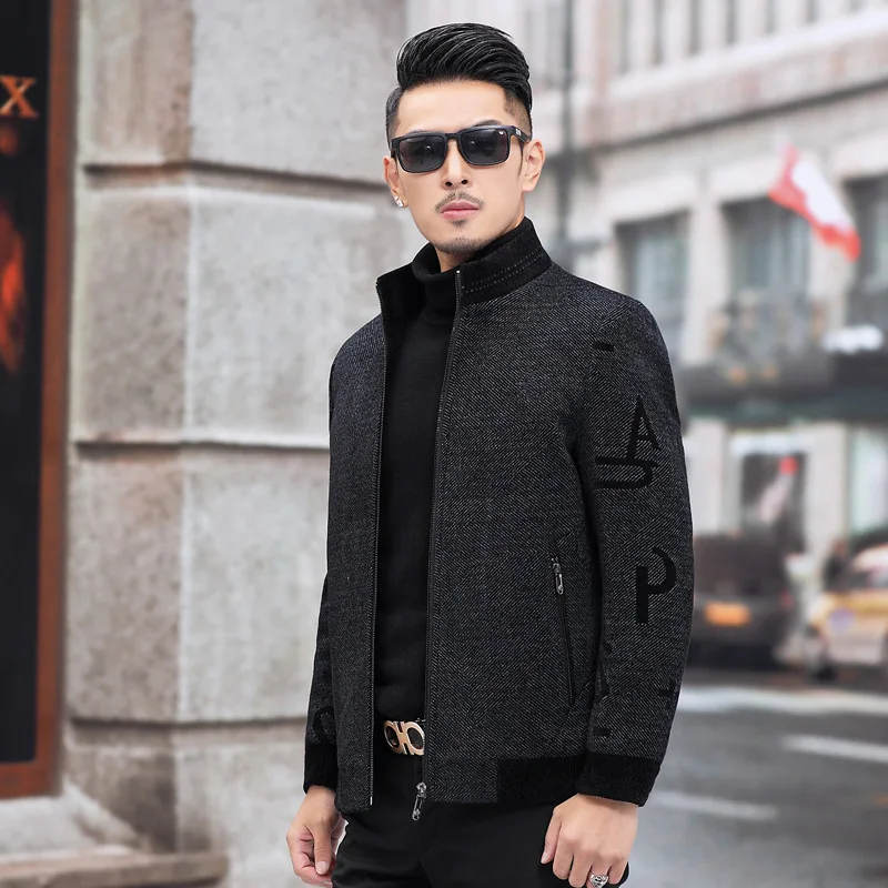 

2024 High Quality Men's New Business and Leisure Chenille Woolen Jacket Top Men's Outwear