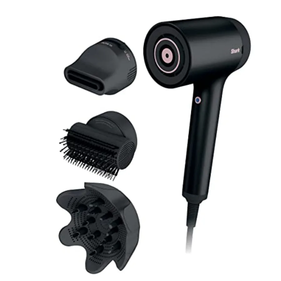 HD125CO مجفف الشعر HyperAIR FastDrying مع مكثف IQ 2in1 فرشاة تصفيف الذكاء ملحقات ناشر تحديد الضفيرة لـ