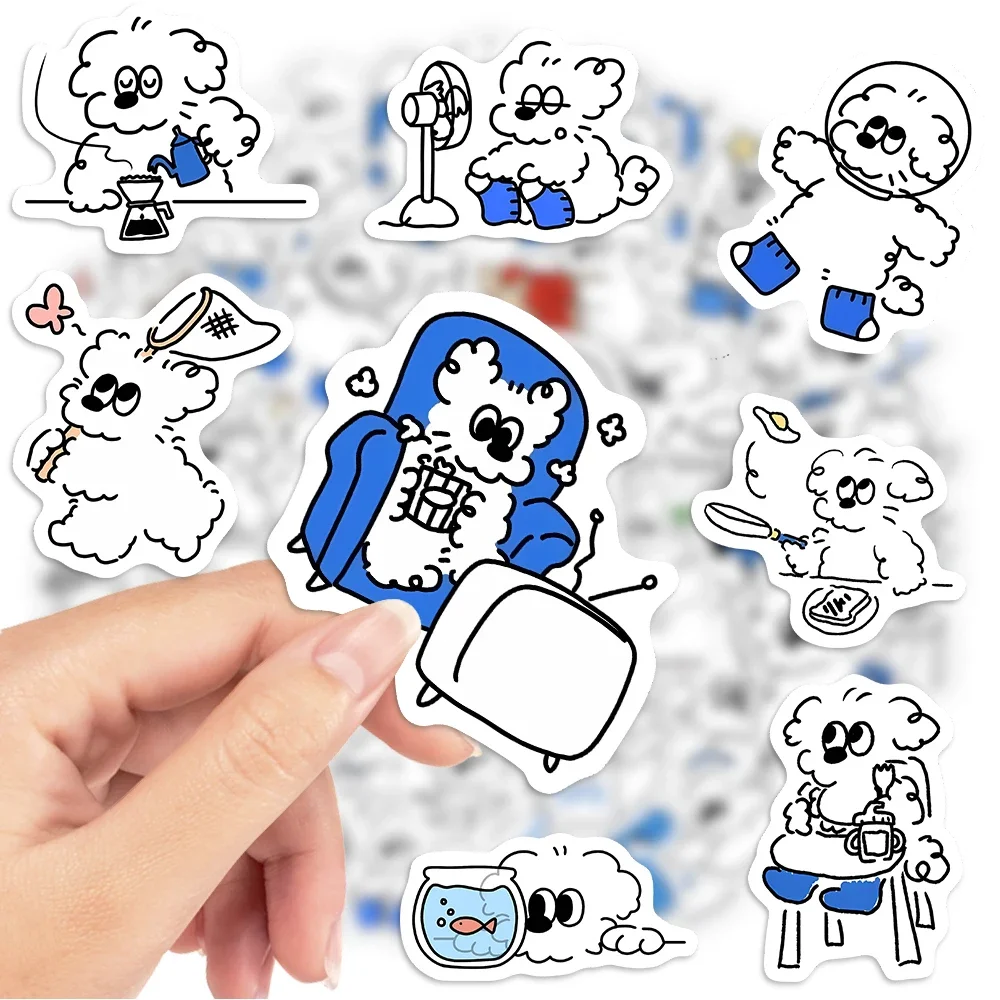 Korean Cartoon line Dog Stickers puppy Cure DIY Toy Gift Decorative Graffiti Decal for Phone Luggage Laptop Scrapbook Waterproof