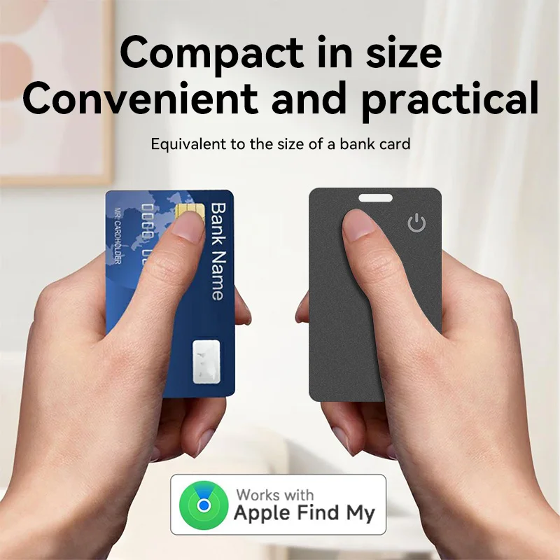 

Anti-loss Card GPS Tracking Smart Location Tag IP68 Waterproof Wireless Charging Slim for Wallet Keys Pet Location Finder