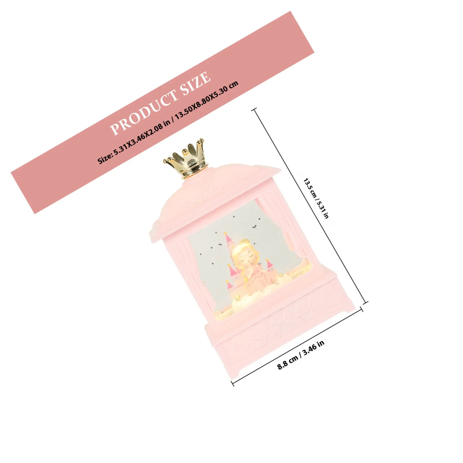 Castle Music Box with LED Light Premium ABS Creative Home Decor Luminous Birthday Anniversary Wedding Christmas Gift