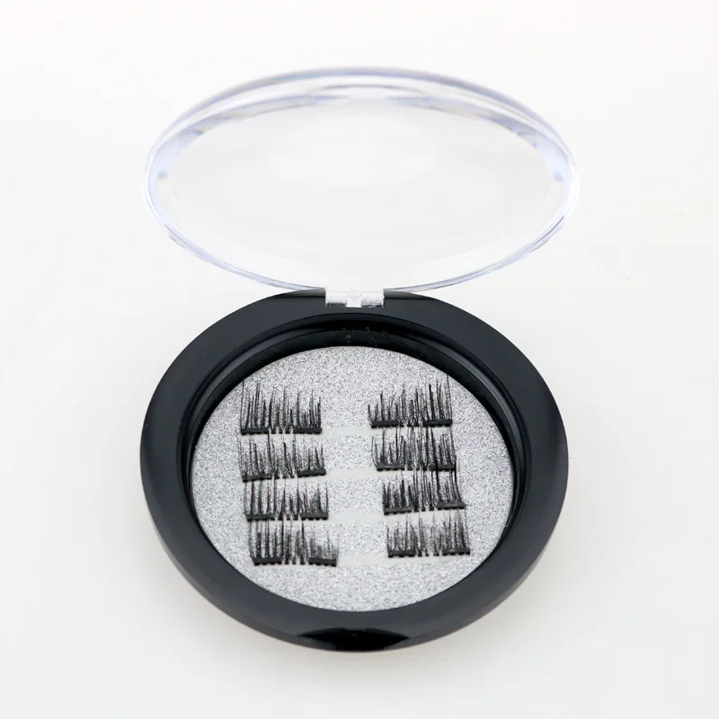 8pcs Half Eye Magnetic Eyelashes with 2 Magnet Set 3D Mink Soft Natural Fake Eye Lashes Reusable Long Lasting DIY Makeup Tools