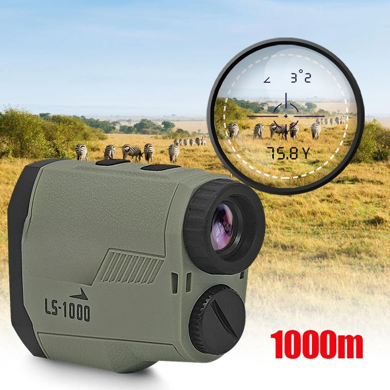 Cross-border Hot-selling Laser Golf Rangefinder Telescope 1000m Altimetry Angle Lock Flag Ramp Repair