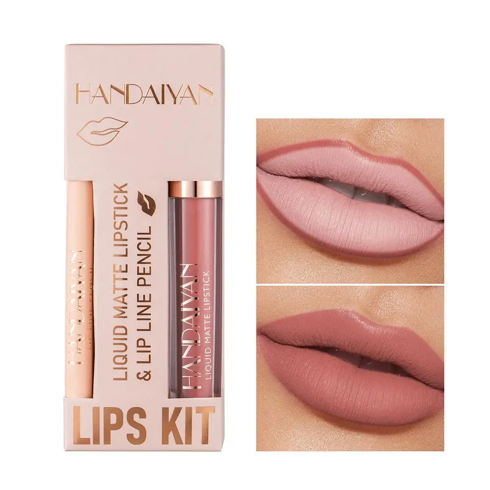 12 Colors Matte Nude Brown Lipliner Pencil Lipsticks Kit Waterproof Non-sticky Lipgloss Makeup Lip Red Tool Velvet Sexy Con O2c8