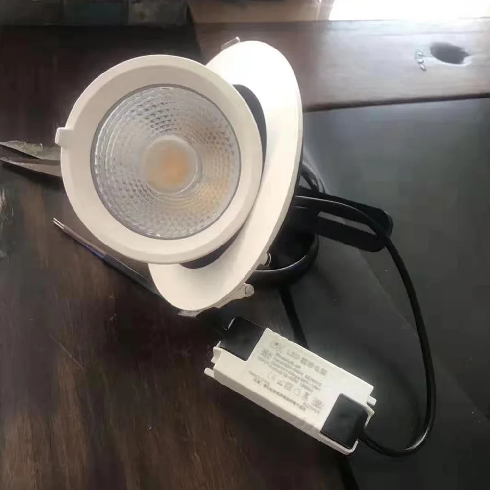 Dimmable LED Downlight Elephant Trunk Light Spotlight Embedded Clothing Store 360 Degree Rotation Adjustment Light 10W20W30W40W